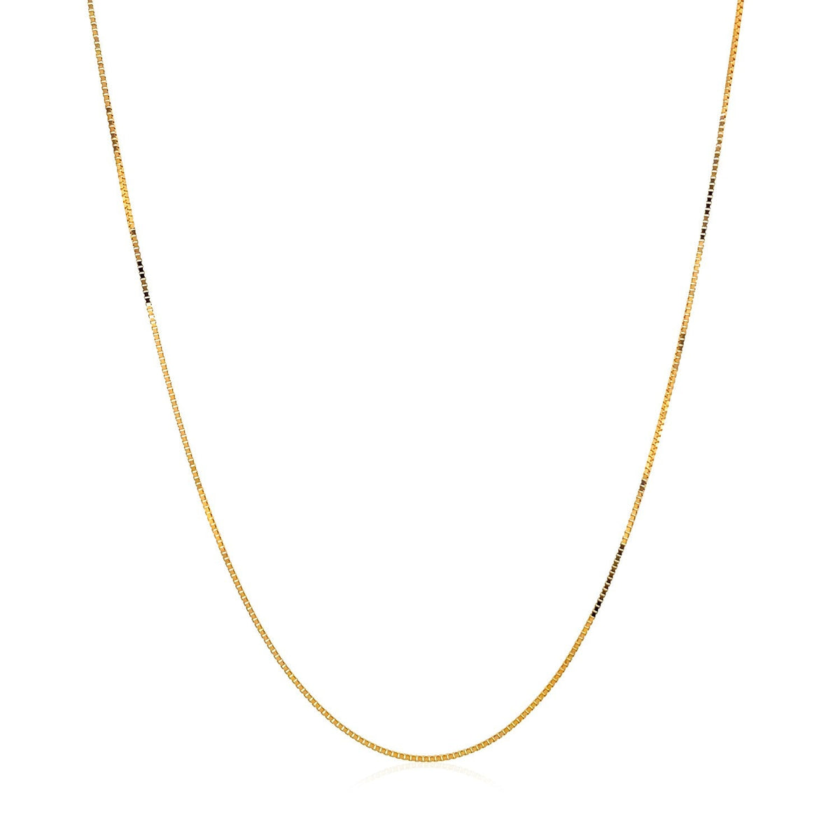 14k Yellow Gold Classic Box Chain Necklace 0.45mm by Bids.com on Tampa Home & Garden Store