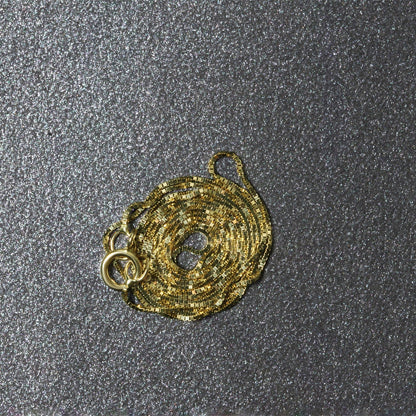 14k yellow gold classic box chain necklace 0.45mm by Bids.com, gold chain in circular motifs on Tampa Home & Garden Store