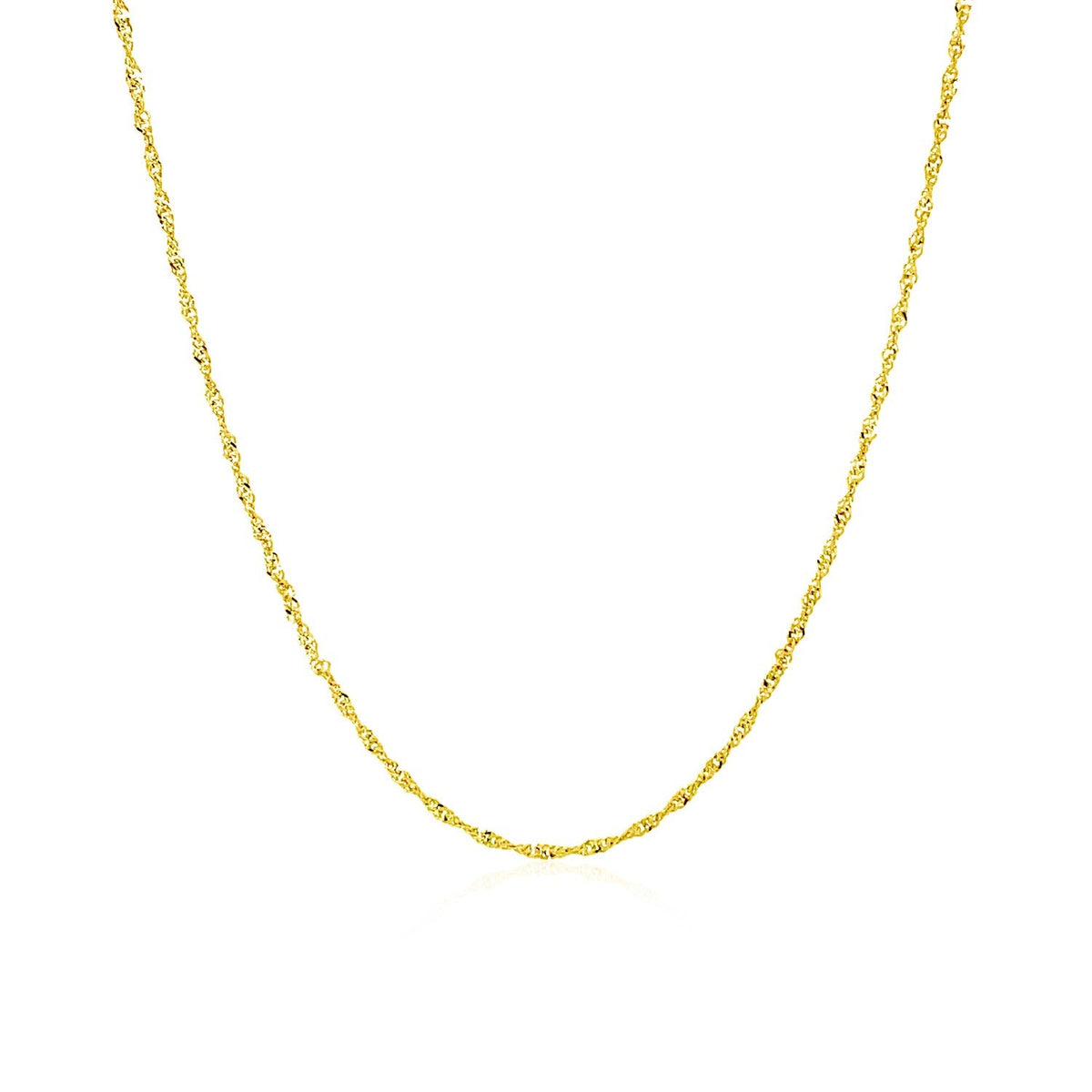 10k Yellow Gold Singapore Chain Necklace 1.0mm by Bids.com on Tampa Home & Garden Store