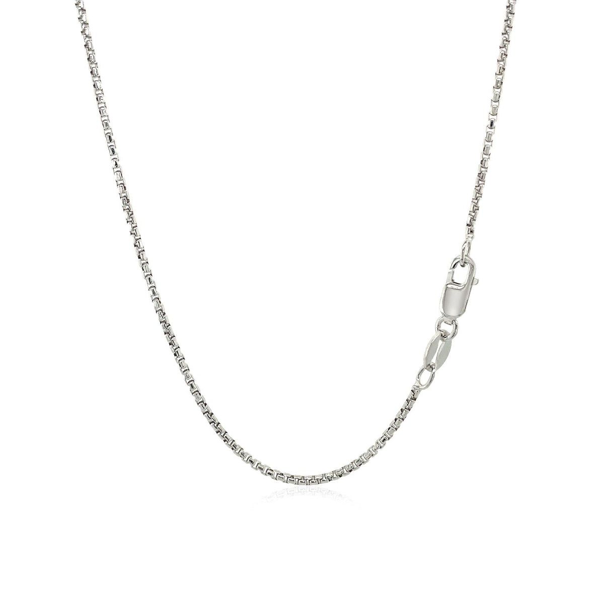 Necklace 14k white gold round box chain 1.35 mm by Bids.com with lobster clasp on Tampa Home & Garden Store