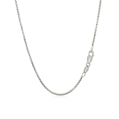Necklace 14k white gold round box chain 1.35 mm by Bids.com with lobster clasp on Tampa Home & Garden Store