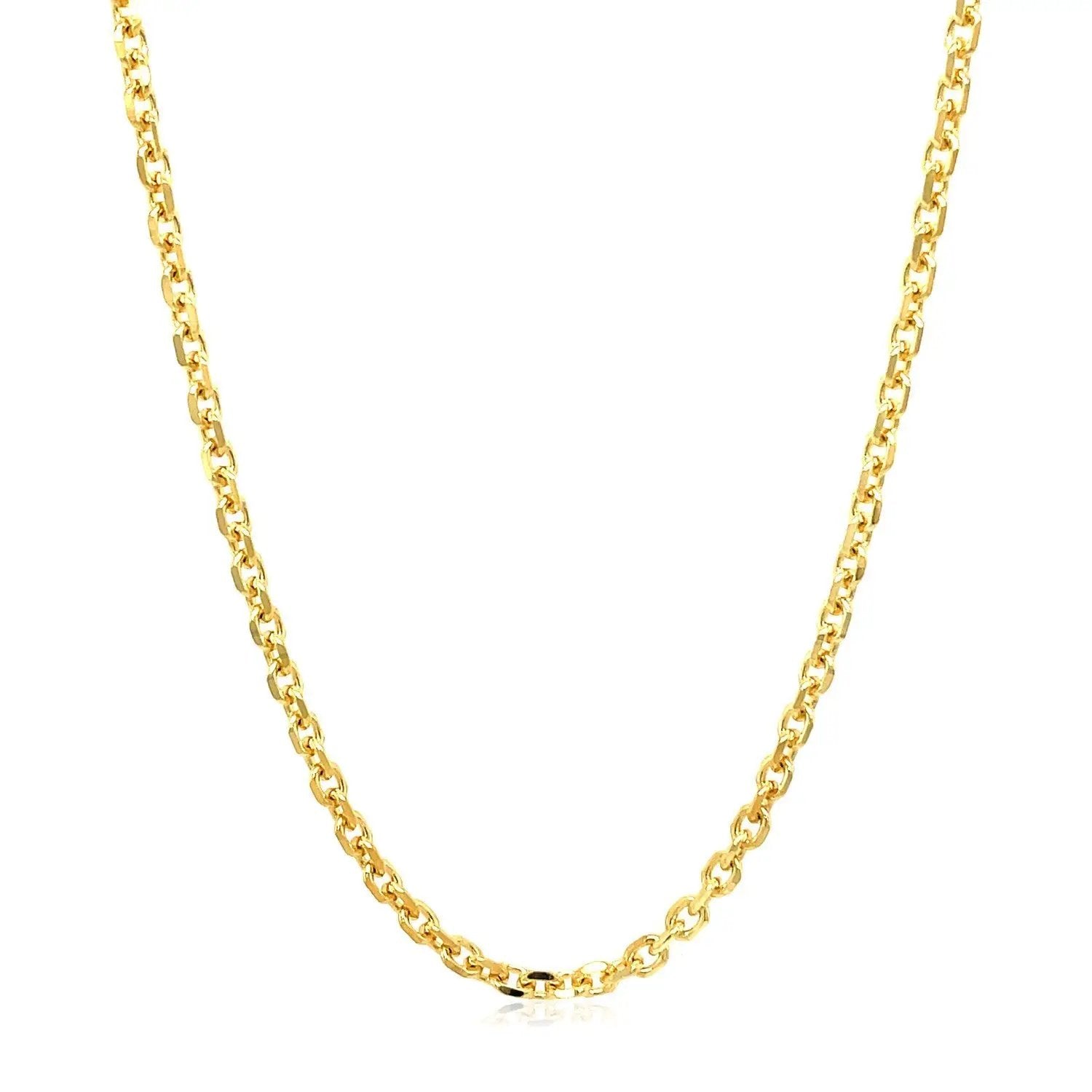 18k yellow gold diamond-cut cable link chain necklace 2.60 mm by Bids.com on Tampa Home & Garden Store