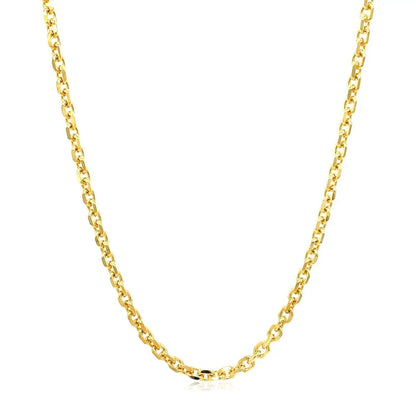 18k yellow gold diamond-cut cable link chain necklace 2.60 mm by Bids.com on Tampa Home & Garden Store