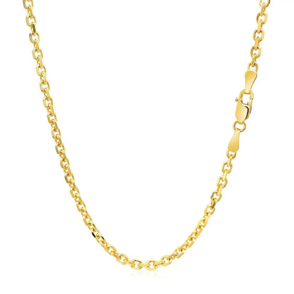 18k yellow gold diamond-cut cable link chain necklace 2.60 mm, lobster clasp Bids.com on Tampa Home & Garden Store