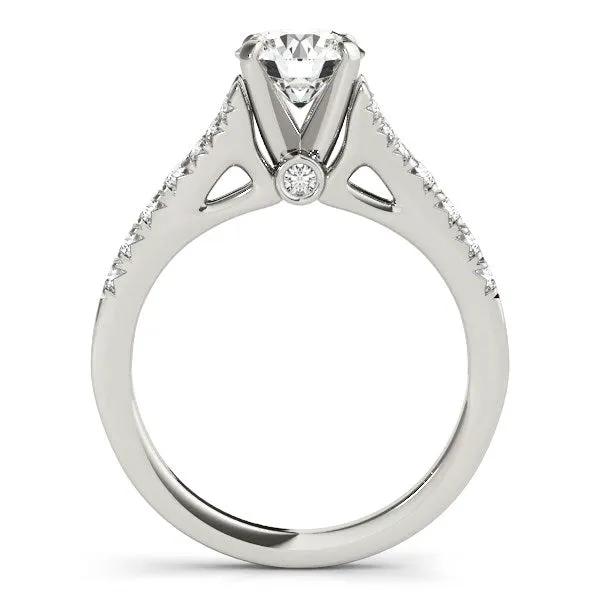 14k white gold split shank diamond engagement ring with pavé shoulders, 1 3/8 cttw by Bids.com on Tampa Home & Garden Store