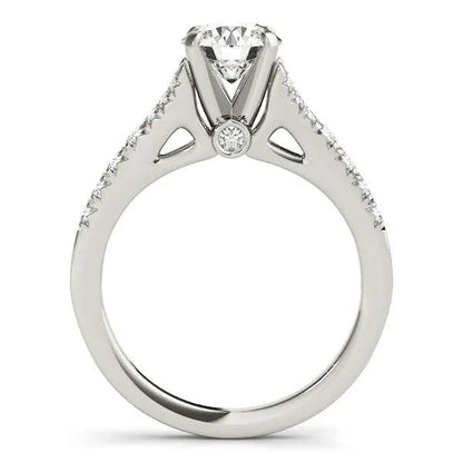 14k white gold split shank diamond engagement ring with pavé shoulders, 1 3/8 cttw by Bids.com on Tampa Home & Garden Store