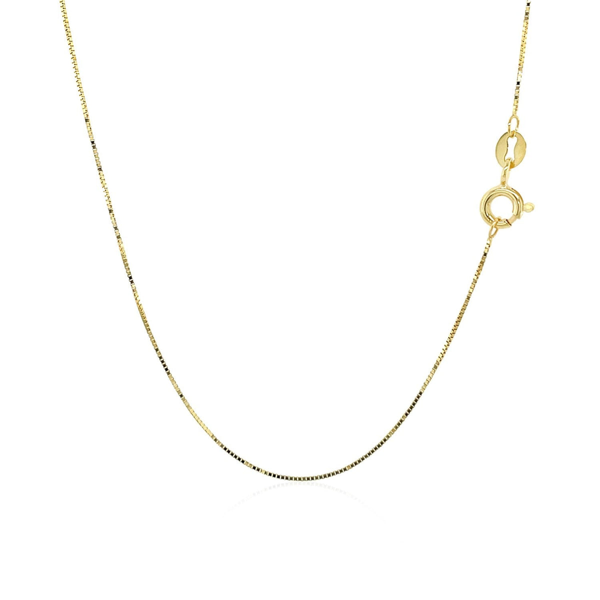 10k yellow gold box chain necklace 0.45mm with spring ring clasp Bids.com on Tampa Home & Garden Store