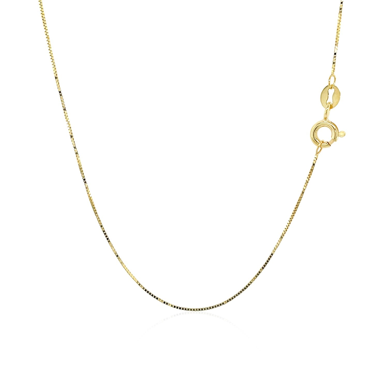 10k yellow gold box chain necklace 0.45mm with spring ring clasp Bids.com on Tampa Home & Garden Store