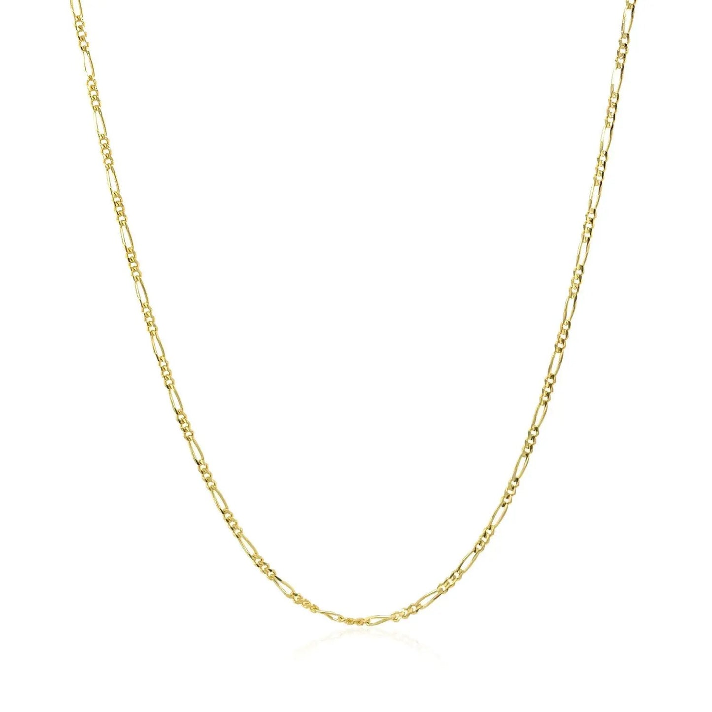 14k Yellow Gold Solid Figaro Chain Necklace 1.3mm by Bids.com on Tampa Home & Garden Store