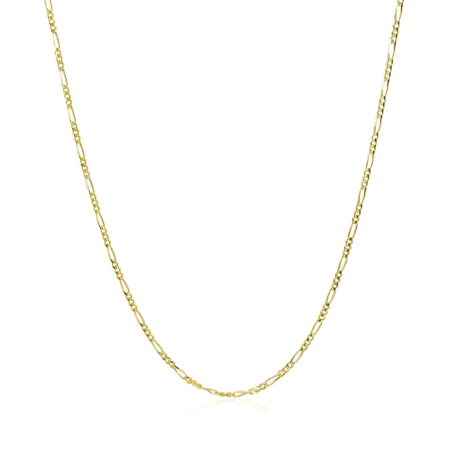 14k Yellow Gold Solid Figaro Chain Necklace 1.3mm by Bids.com on Tampa Home & Garden Store