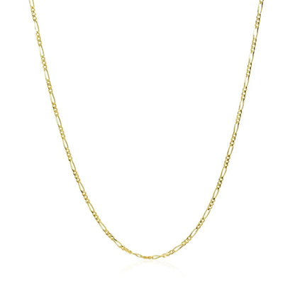 14k Yellow Gold Solid Figaro Chain Necklace 1.3mm by Bids.com on Tampa Home & Garden Store