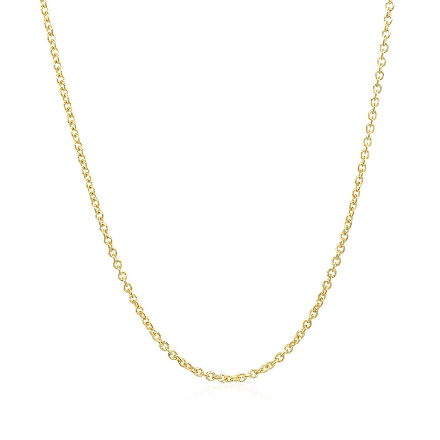 14k yellow gold Forsantina Lite cable link chain necklace 1.5mm by Bids.com on Tampa Home & Garden Store