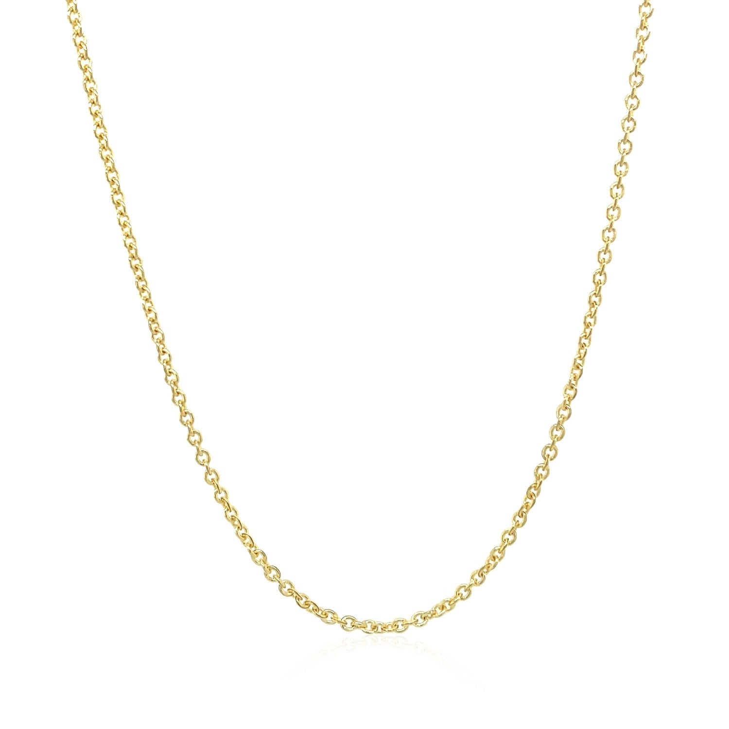14k yellow gold Forsantina Lite cable link chain necklace 1.5mm by Bids.com on Tampa Home & Garden Store