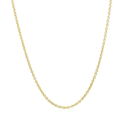14k yellow gold Forsantina Lite cable link chain necklace 1.5mm by Bids.com on Tampa Home & Garden Store