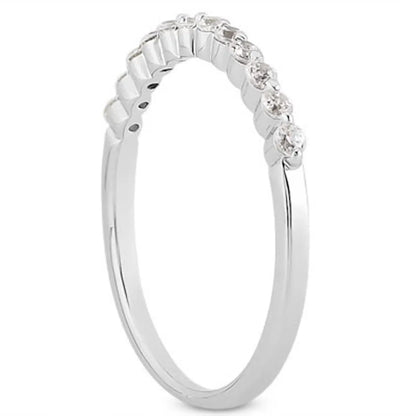 14k white gold floating diamond ring band with shared prong by Bids.com on Tampa Home & Garden Store