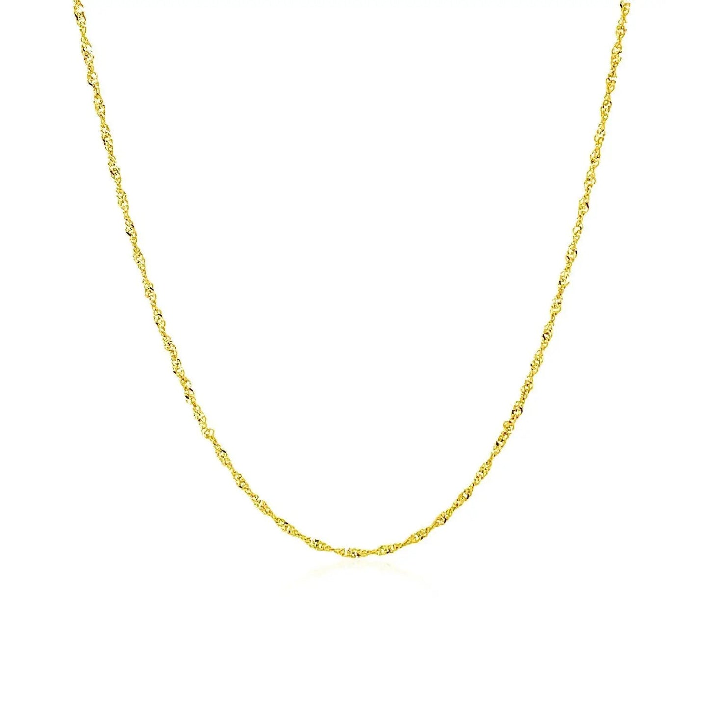 14k yellow gold Singapore chain necklace 1.0mm by Bids.com on Tampa Home & Garden Store
