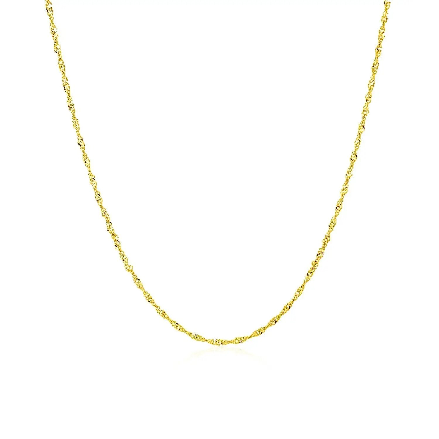 14k yellow gold Singapore chain necklace 1.0mm by Bids.com on Tampa Home & Garden Store