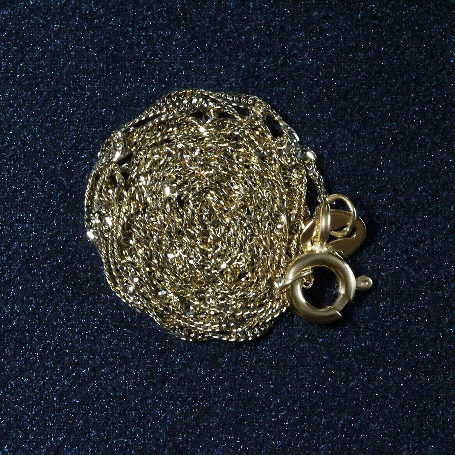14k yellow gold Singapore chain necklace 1.0mm, tangled coil, by Bids.com on Tampa Home & Garden Store