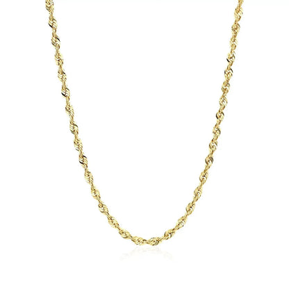 10K yellow gold lite rope chain necklace 2.50 mm on Tampa Home & Garden Store