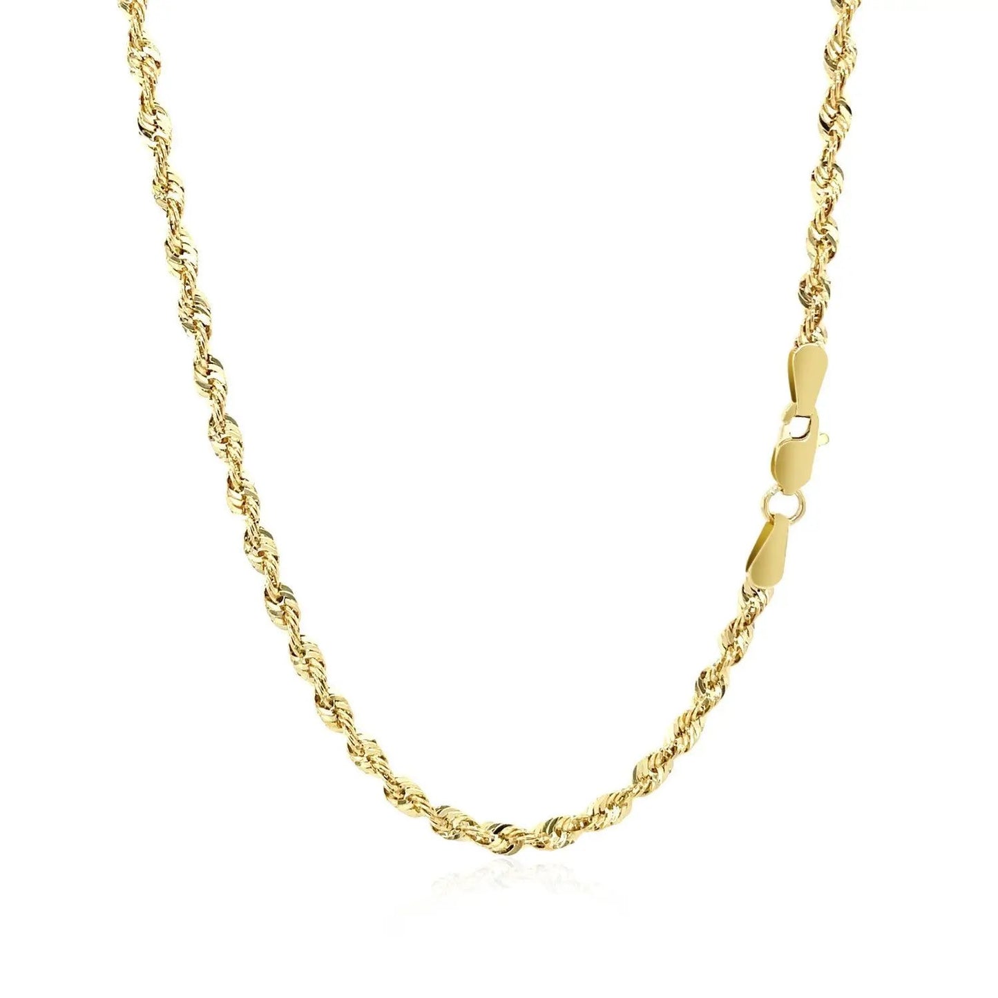 10K yellow gold lite rope chain necklace 2.50 mm by Bids.com with lobster clasp on Tampa Home & Garden Store