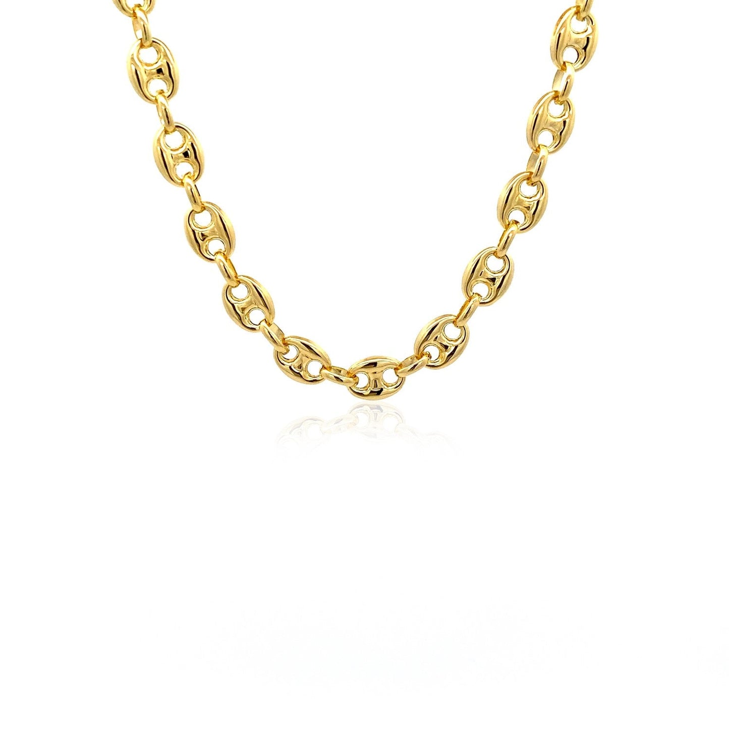 6.9mm 14k yellow gold puffed mariner link chain necklace by Bids.com on Tampa Home & Garden Store