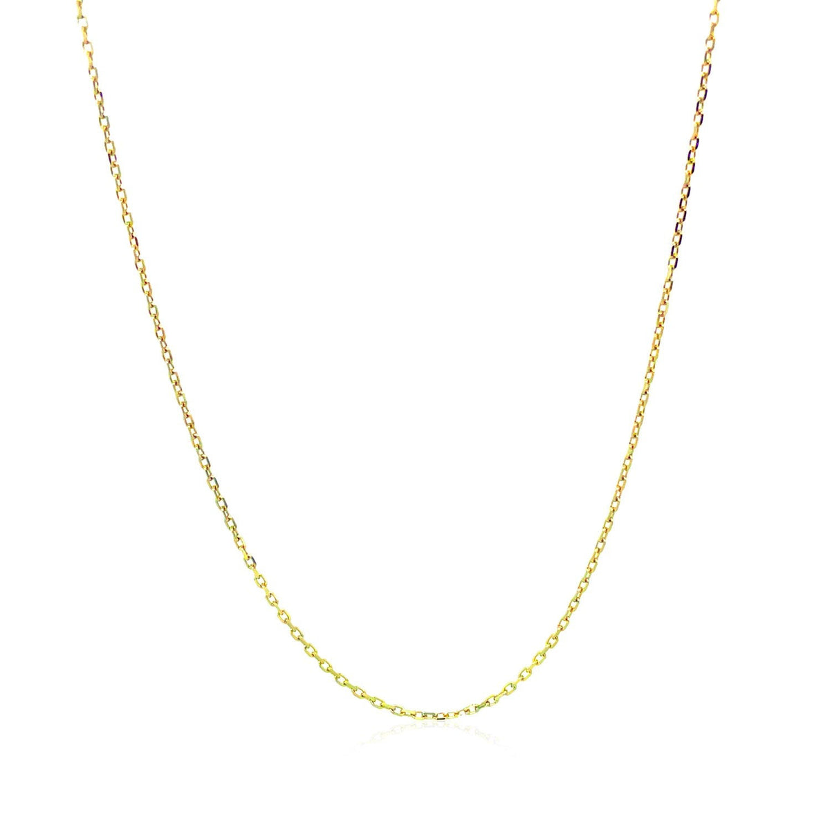 14k yellow gold diamond-cut cable chain necklace 0.8mm by Bids.com on Tampa Home & Garden Store