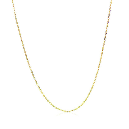 14k yellow gold diamond-cut cable chain necklace 0.8mm by Bids.com on Tampa Home & Garden Store