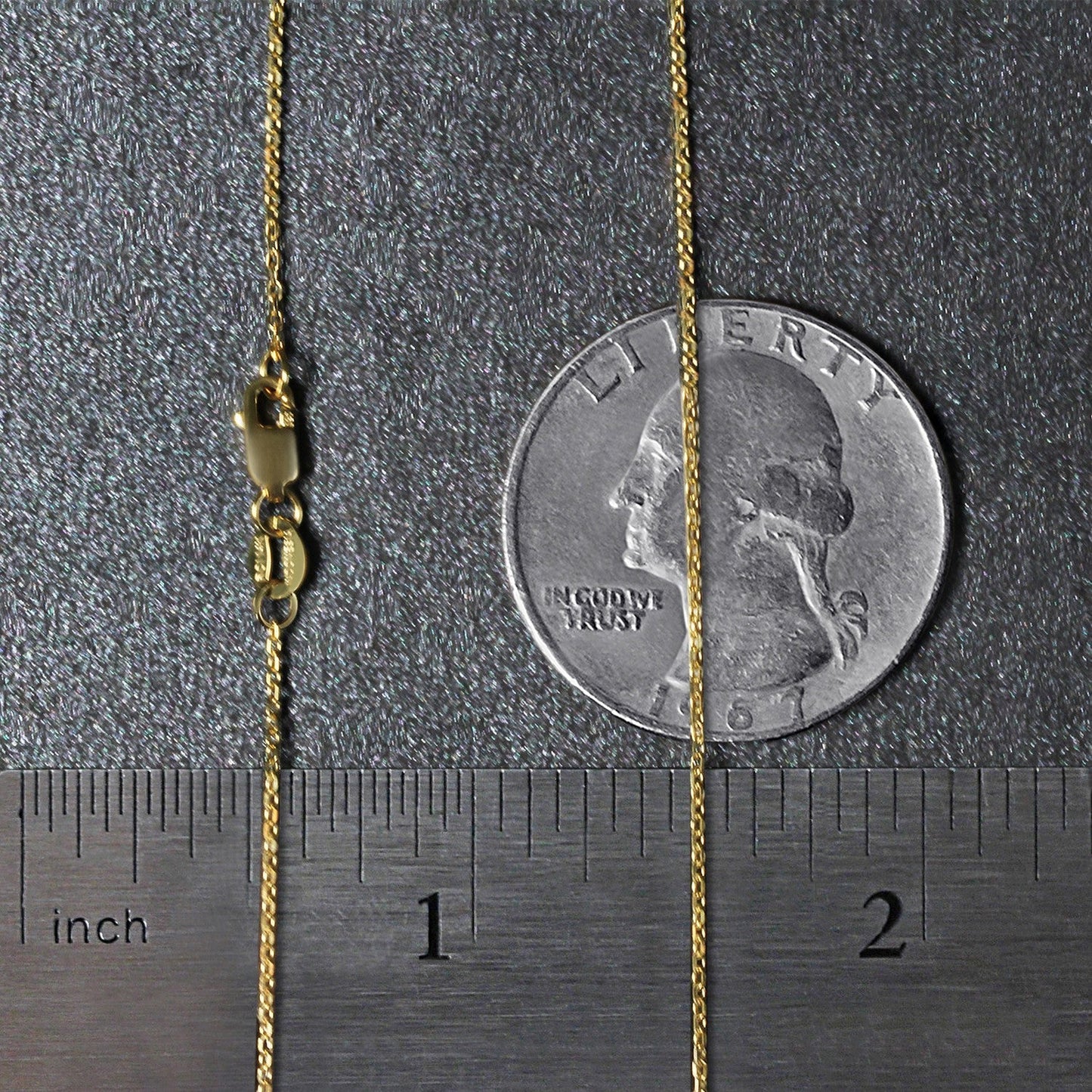14k Yellow Gold Diamond Cut Cable Link Chain 0.8mm necklace Bids.com on Tampa Home & Garden Store