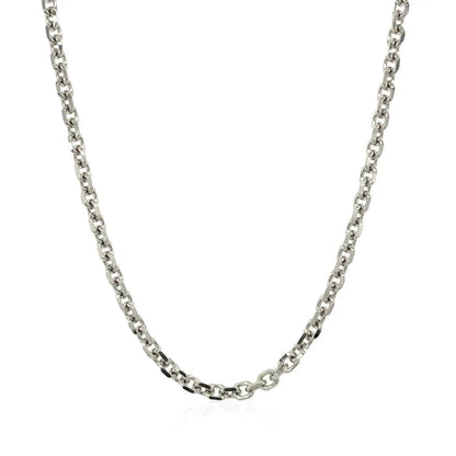 14k white gold diamond-cut cable link necklace 2.9 mm by Bids.com on Tampa Home & Garden Store