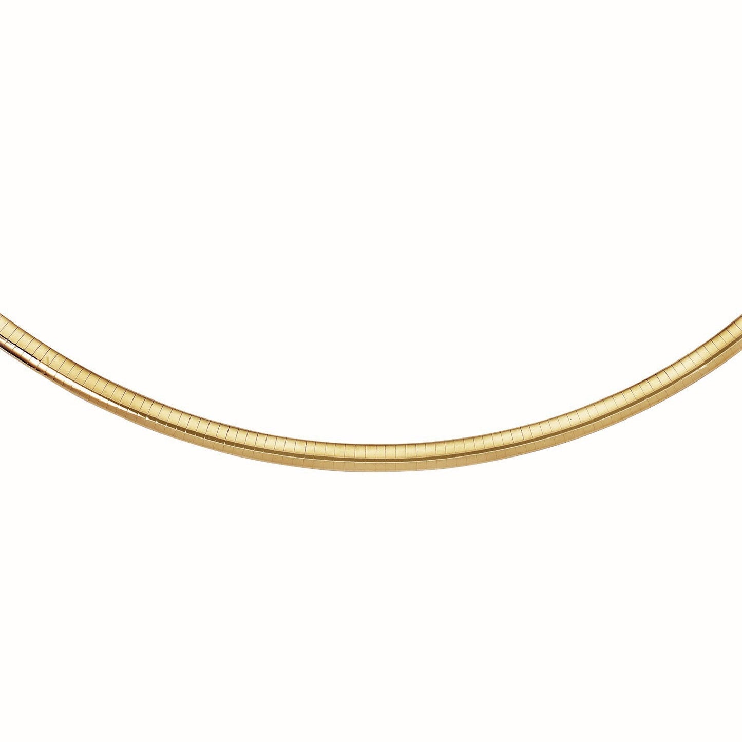 14k yellow gold omega chain necklace 6 mm, classic polished link by Bids.com on Tampa Home & Garden Store