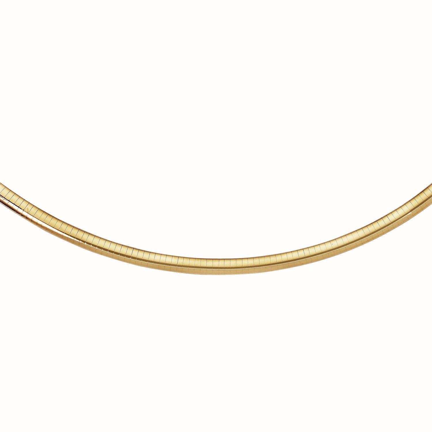 14k yellow gold omega chain necklace 6 mm, classic polished link by Bids.com on Tampa Home & Garden Store