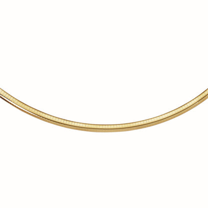14k yellow gold omega chain necklace 6 mm, classic polished link by Bids.com on Tampa Home & Garden Store