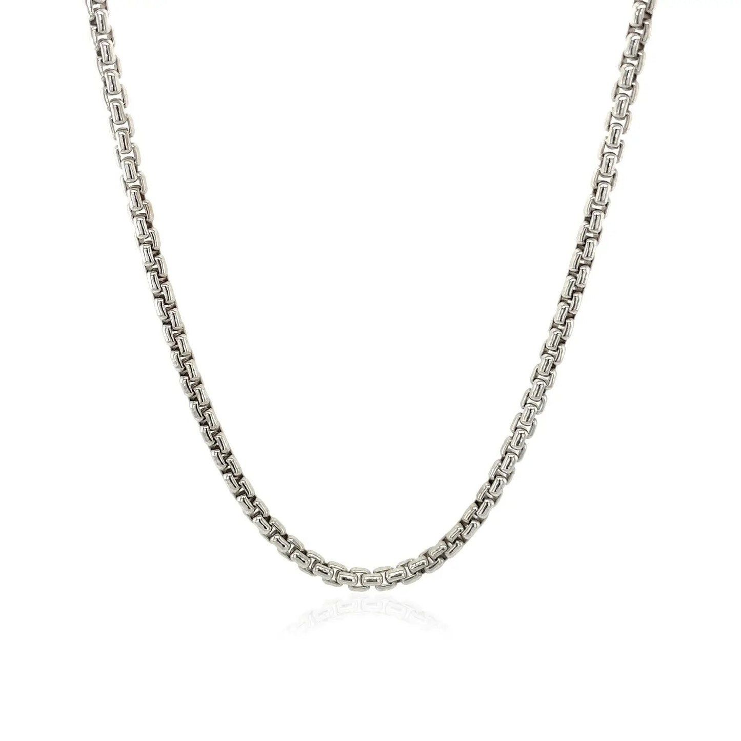 2.4mm 14k white gold round box chain necklace on Tampa Home & Garden Store