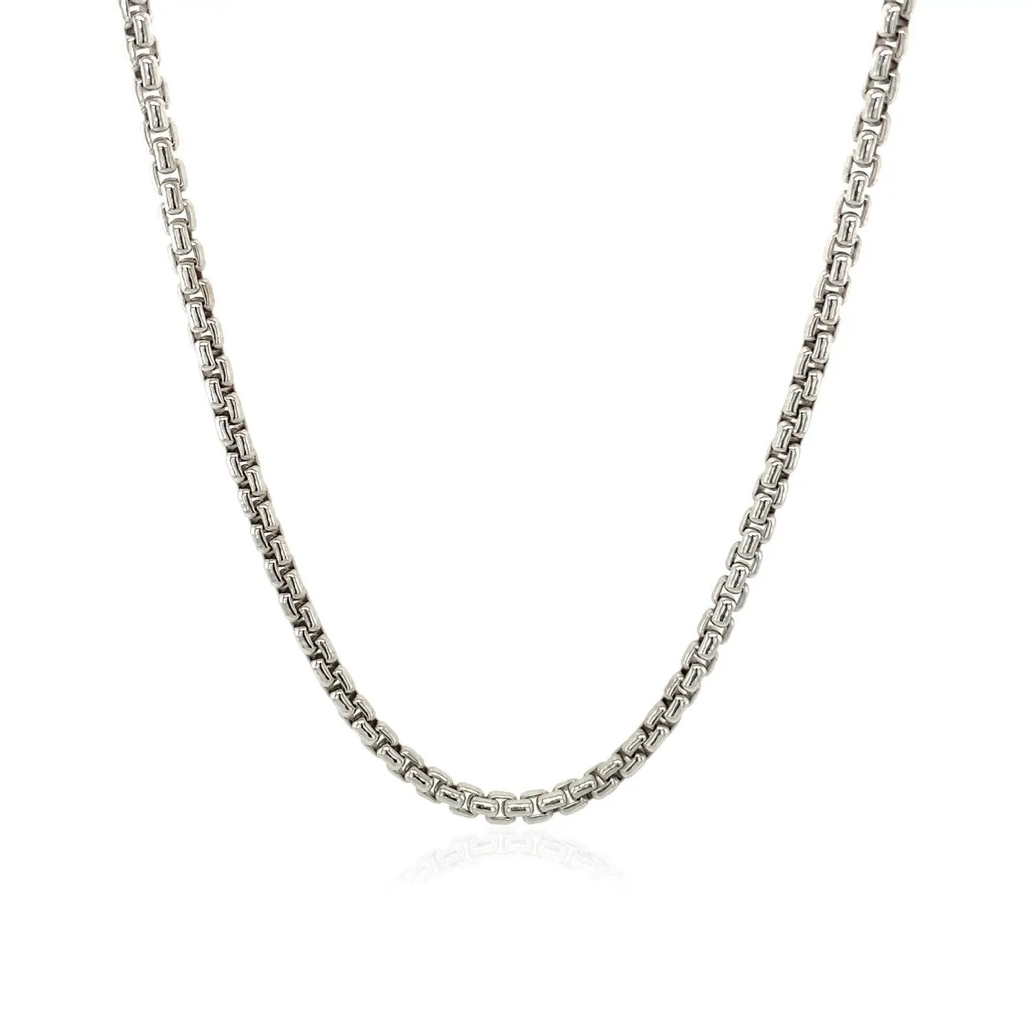 2.4mm 14k white gold round box chain necklace on Tampa Home & Garden Store