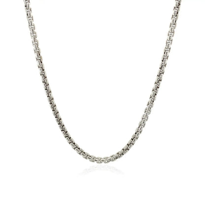 2.4mm 14k white gold round box chain necklace on Tampa Home & Garden Store