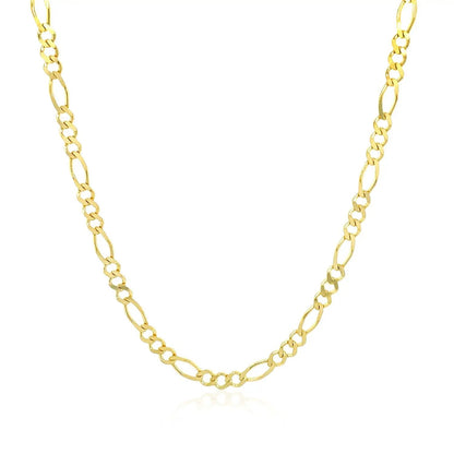 2.8mm 14k Yellow Gold Solid Figaro Chain Necklace on Tampa Home & Garden Store