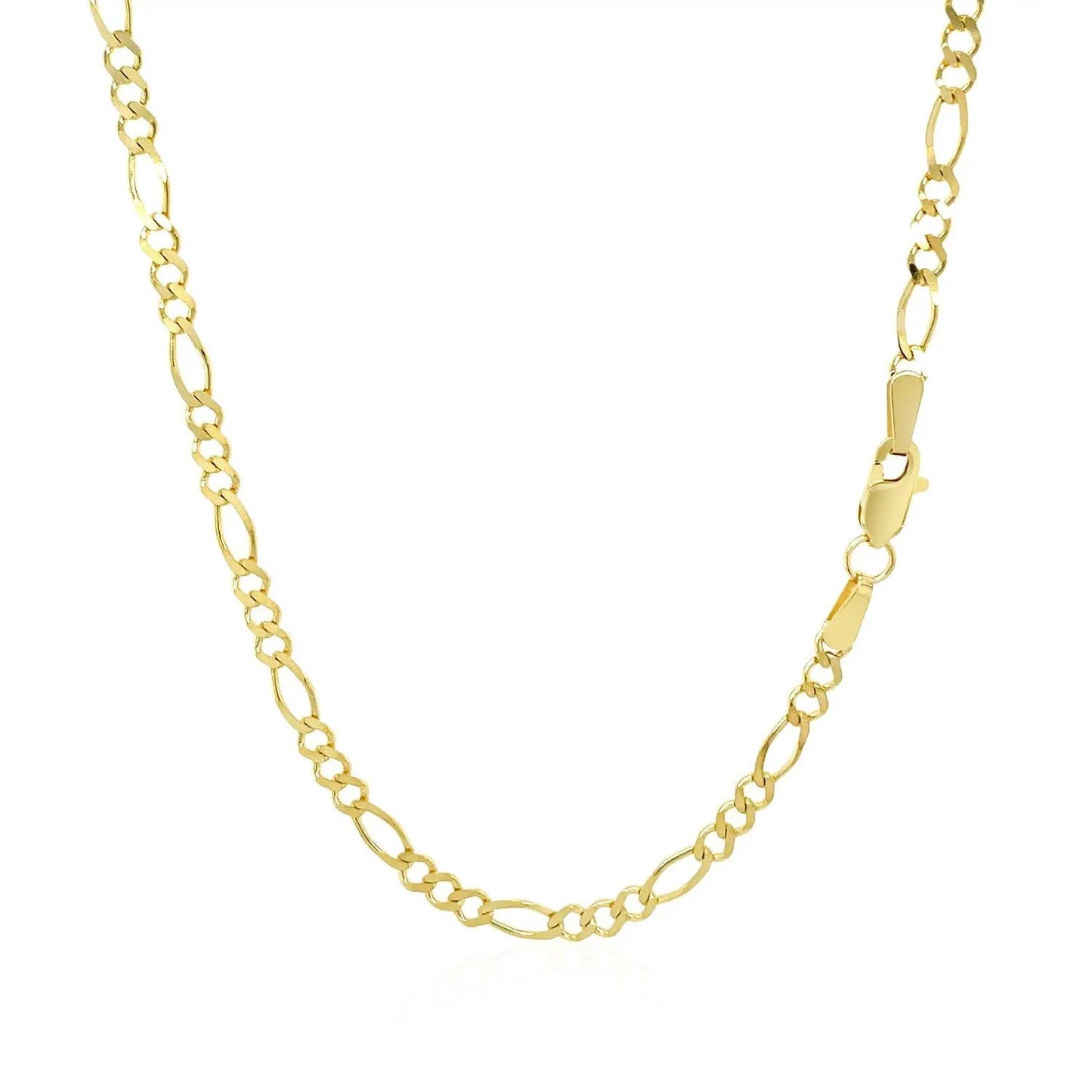 Figaro chain necklace 2.8mm solid 14k yellow gold by Bids.com with lobster clasp on Tampa Home & Garden Store