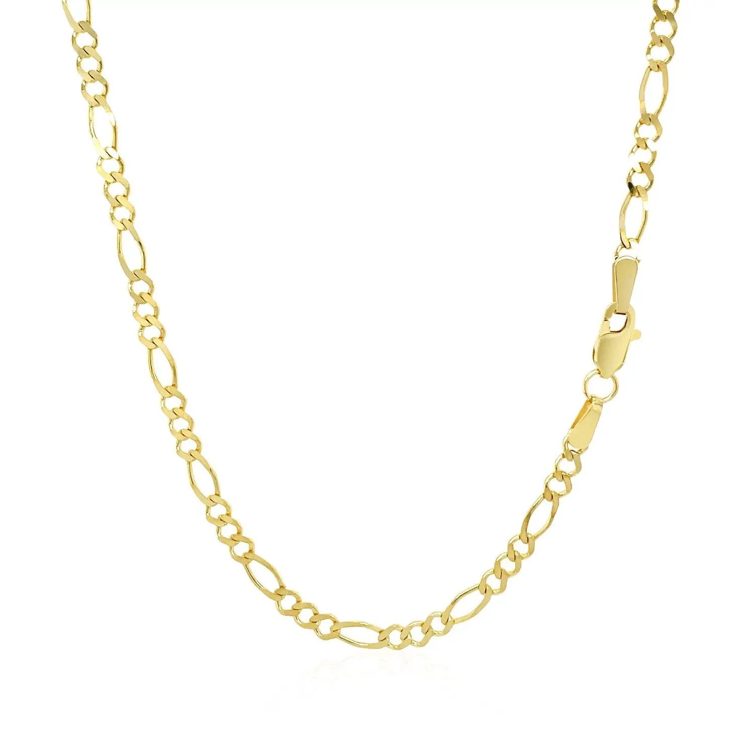 Figaro chain necklace 2.8mm solid 14k yellow gold by Bids.com with lobster clasp on Tampa Home & Garden Store