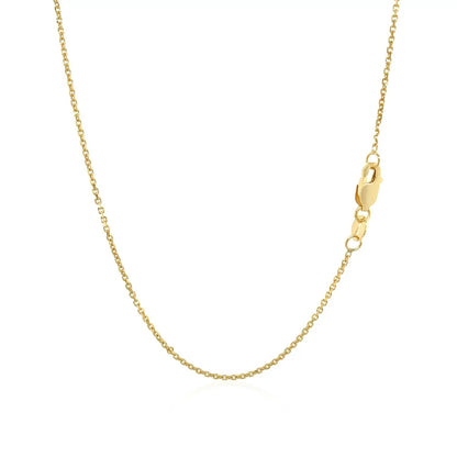10k yellow gold cable chain necklace 1.1mm with lobster clasp by Bids.com on Tampa Home & Garden Store