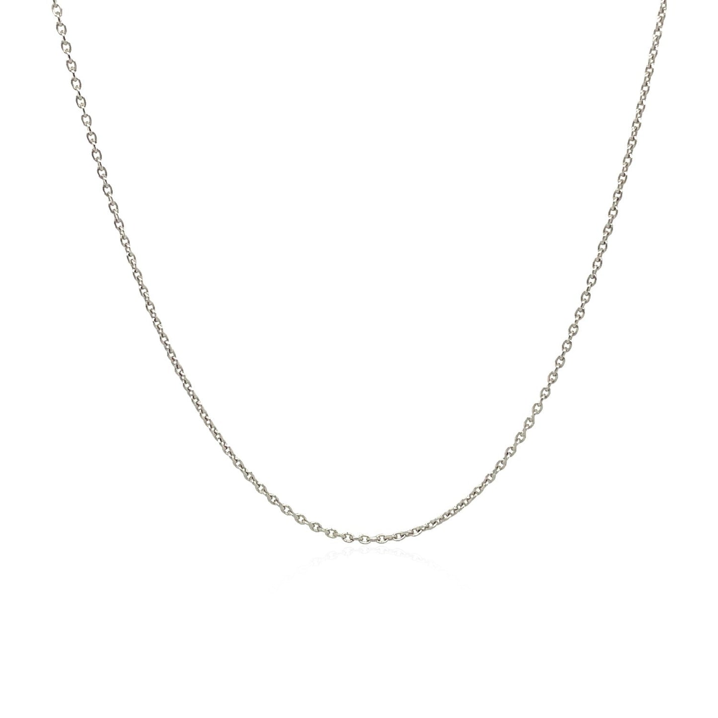 14k white gold oval cable chain necklace 0.97mm by Bids.com on Tampa Home & Garden Store