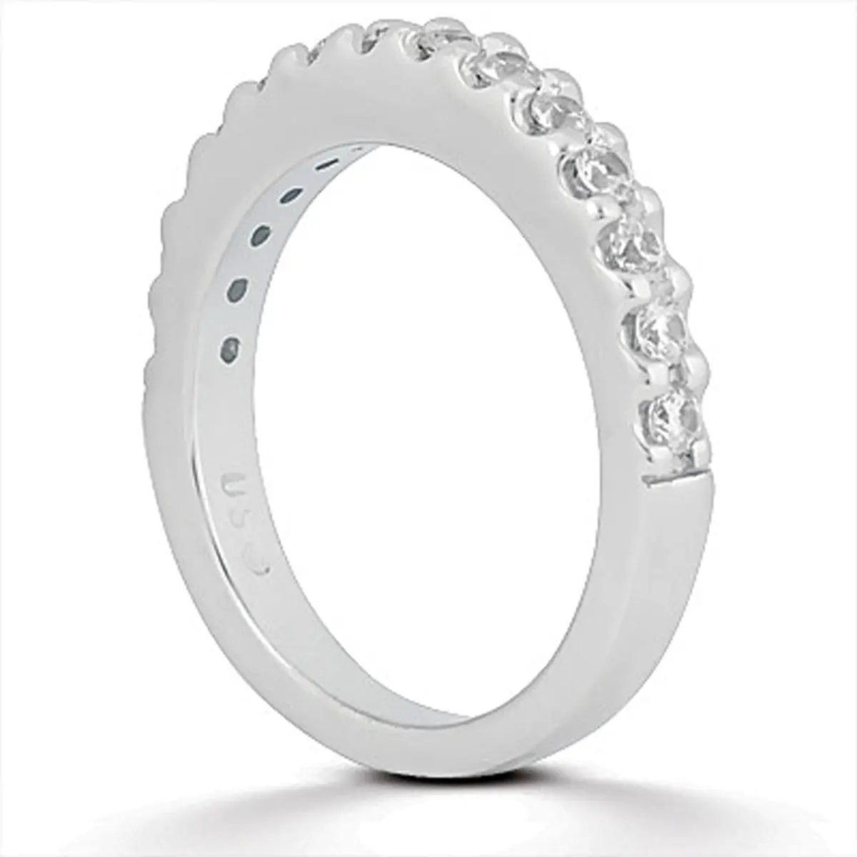 14k white gold shared-prong diamond wedding ring band by Bids.com on Tampa Home & Garden Store