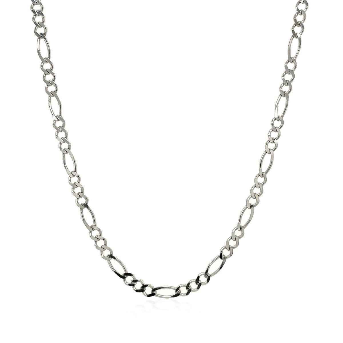 2.6mm 14k White Gold Solid Figaro Chain necklace by Bids.com on Tampa Home & Garden Store