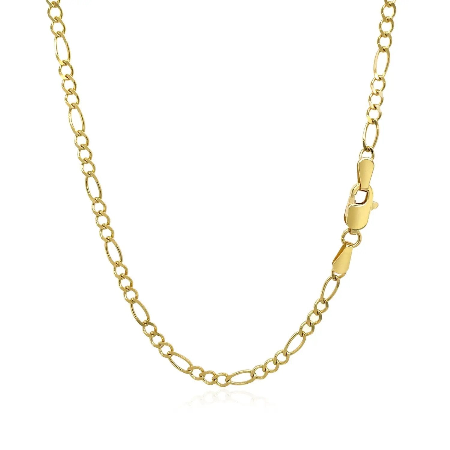 3.0mm 10k yellow gold solid Figaro chain necklace with lobster clasp by Bids.com on Tampa Home & Garden Store