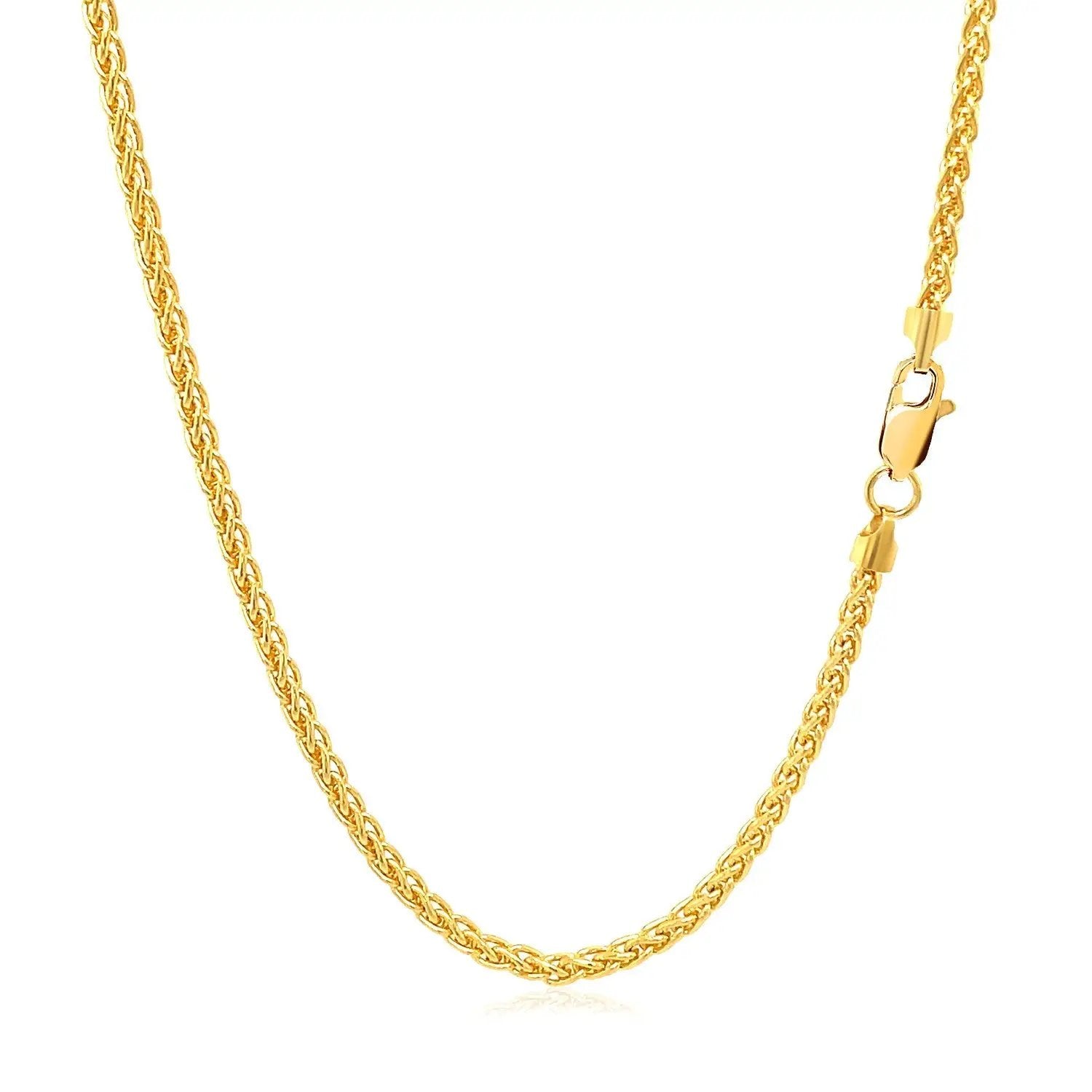 Wheat chain necklace 2.1mm 14k yellow gold by Bids.com on Tampa Home & Garden Store