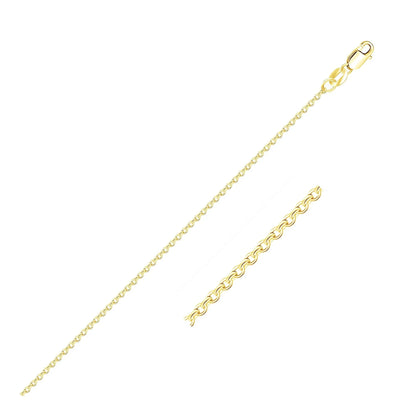 14k yellow gold diamond-cut cable link necklace 1.1mm polished by Bids.com on Tampa Home & Garden Store