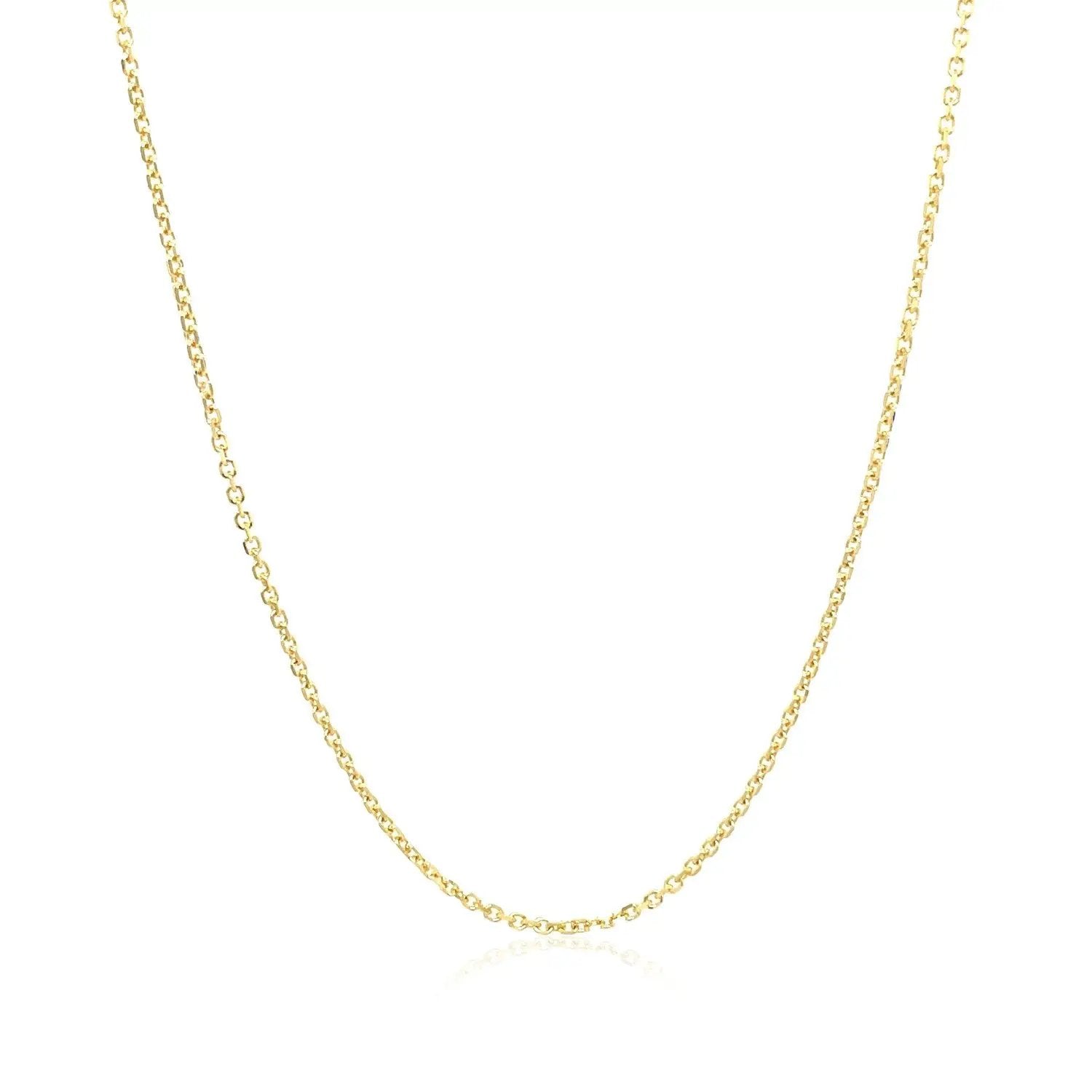 14k yellow gold diamond-cut cable link chain necklace 1.1mm by Bids.com on Tampa Home & Garden Store