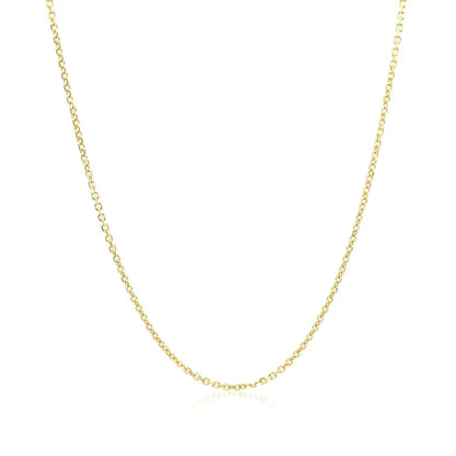 14k yellow gold diamond-cut cable link chain necklace 1.1mm by Bids.com on Tampa Home & Garden Store