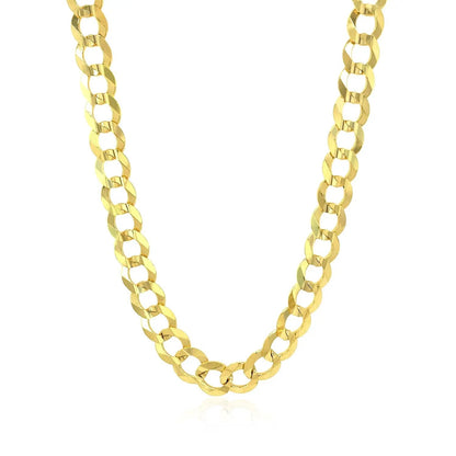 7.0mm 14k yellow gold solid curb chain necklace on Tampa Home & Garden Store