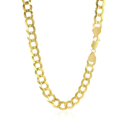 7.0mm 14k yellow gold solid curb chain necklace by Bids.com on Tampa Home & Garden Store