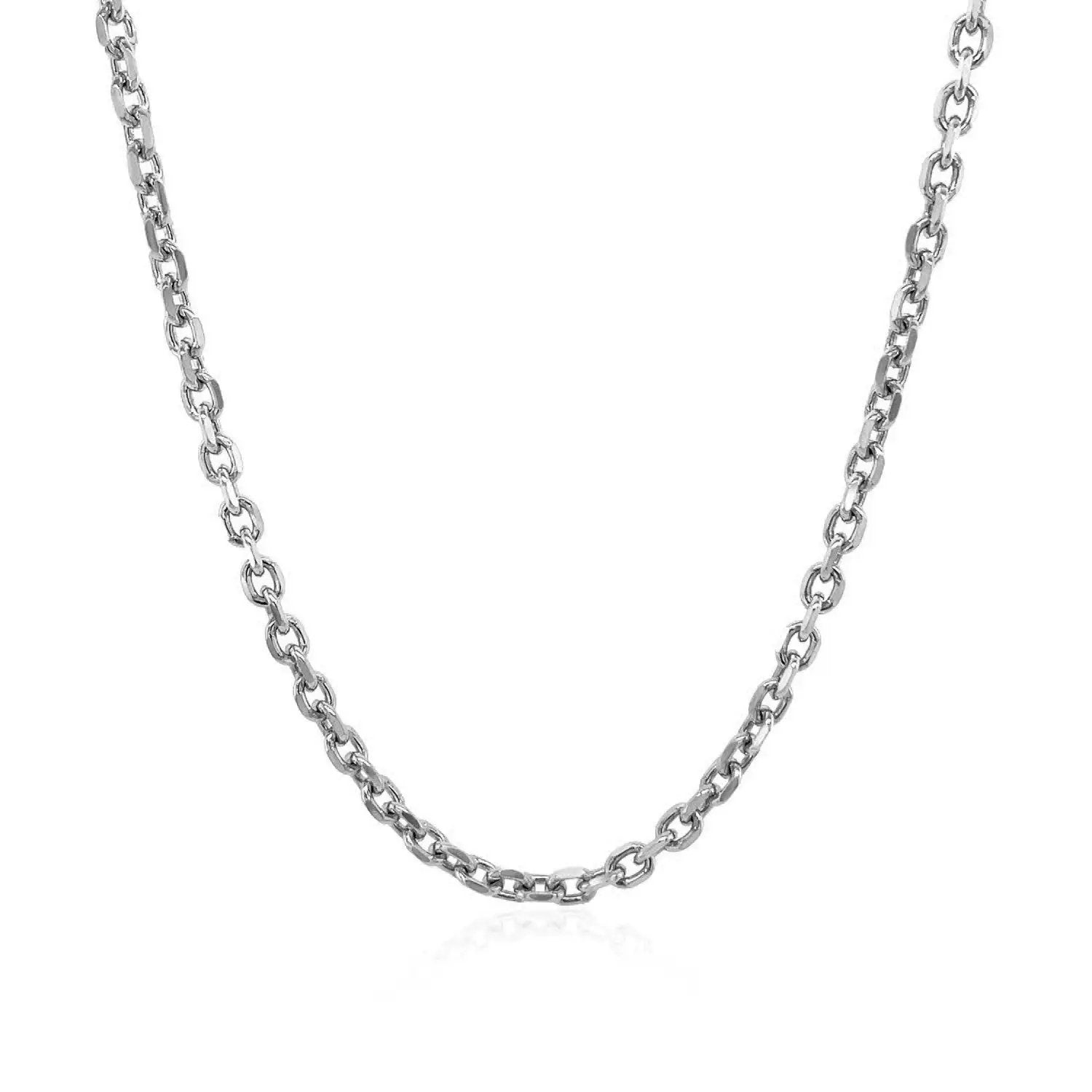 2.3mm 14k white gold diamond-cut cable link chain necklace by Bids.com on Tampa Home & Garden Store